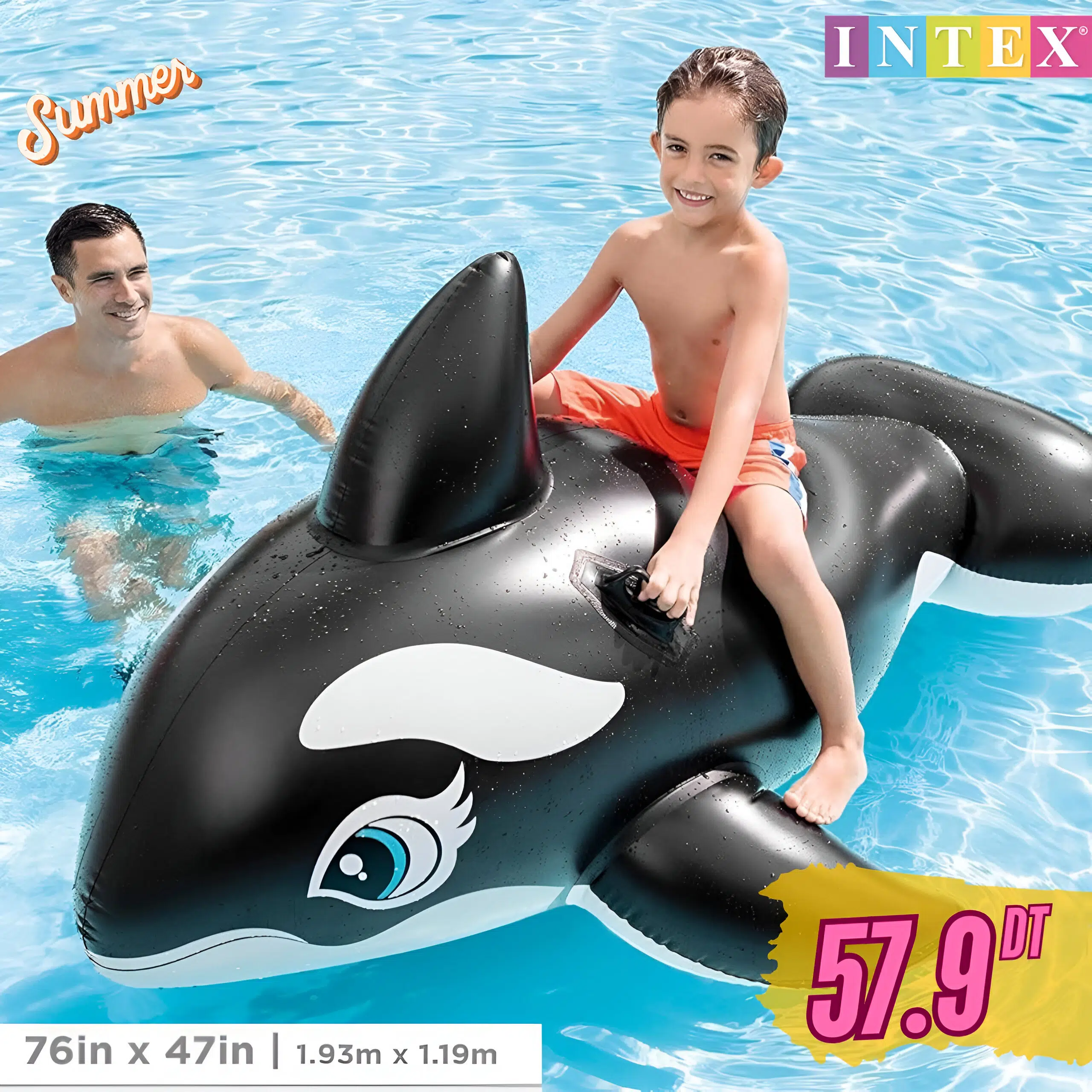 Baleine De Natation Gonflable INTEX | عوامة سباحة للركوب قابلة للنفخ - الدولفين الصغير