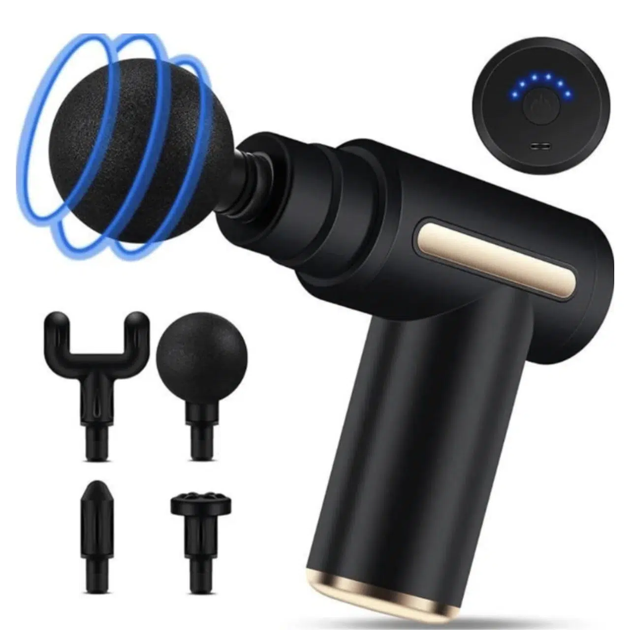 Pistolet de Massage Gun جهاز مساج وتدليك العضلات بحجم صغير محمول بـ 6 سرعات