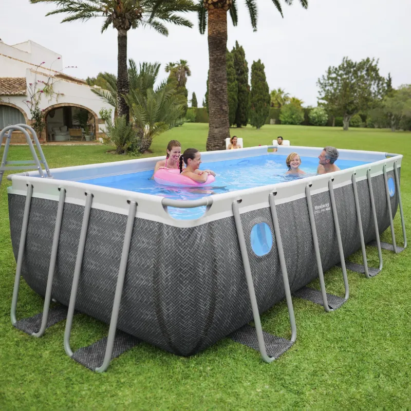 Piscine hors sol tubulaire BESTWAY - Steel Pro - 488 x 244 x 122 cm - Rectangulaire