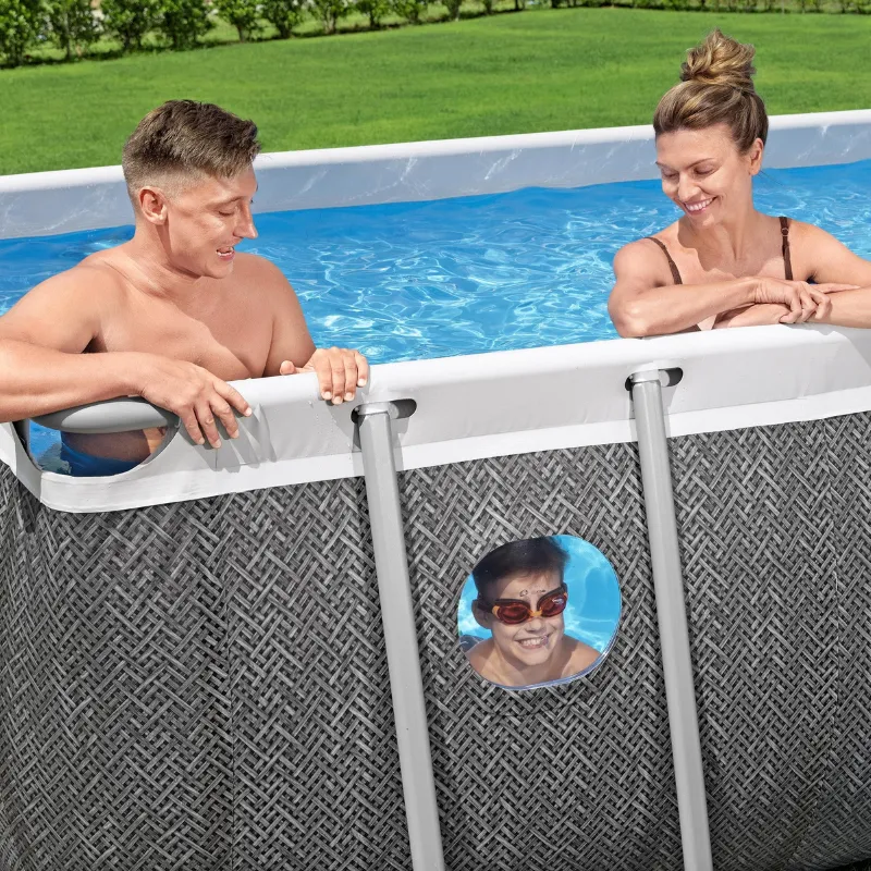 Piscine hors sol tubulaire BESTWAY - Steel Pro - 488 x 244 x 122 cm - Rectangulaire