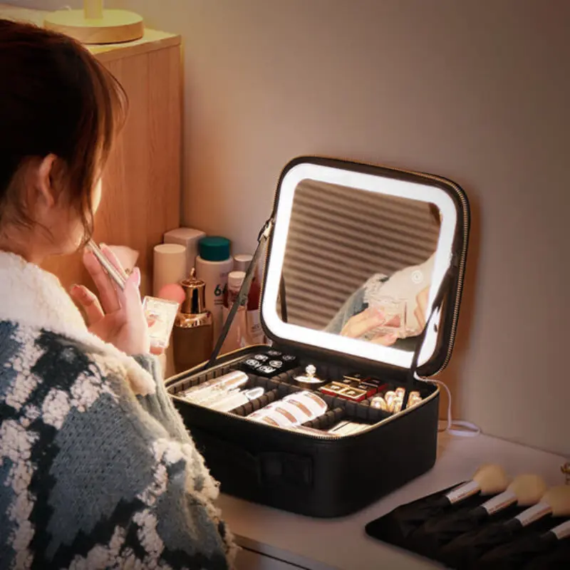 Coffret De Maquillage avec Miroir Lumineux