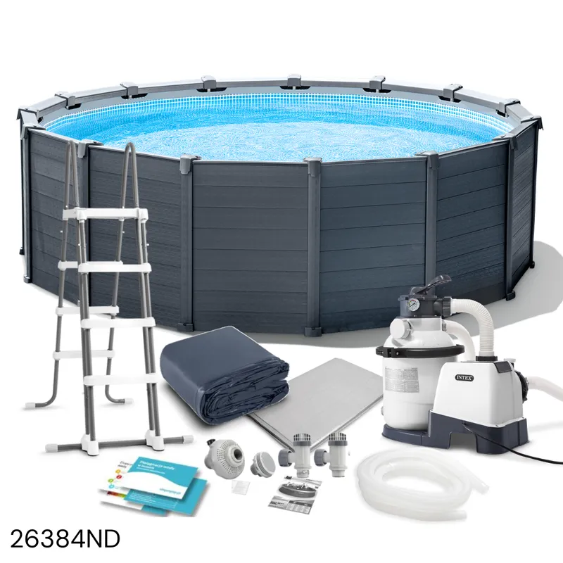 Piscine Graphite 4,78 x 1,24 m 26384