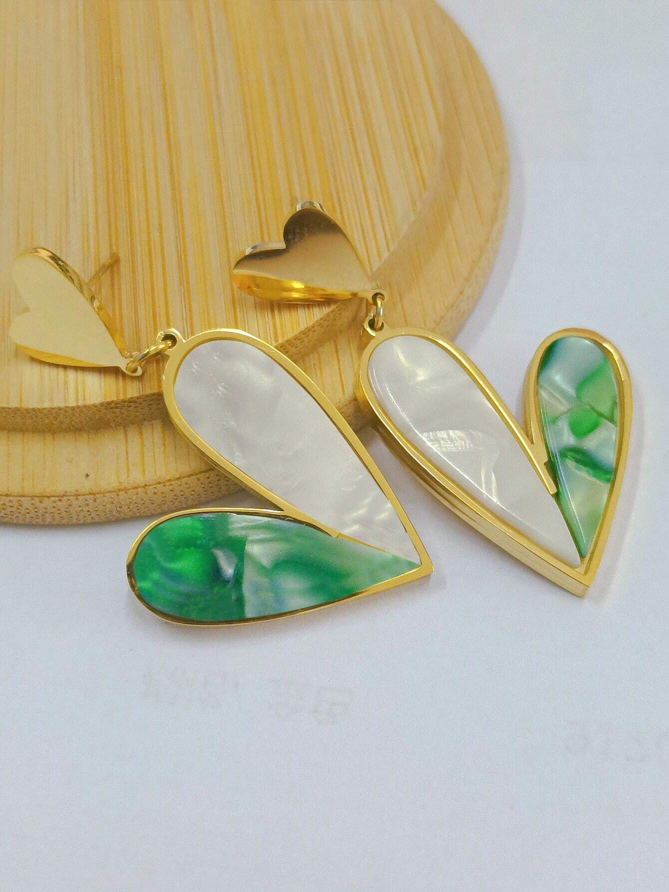 Beautify Collection - boucles doreilles pendantes en acier titane au design luxueux et léger