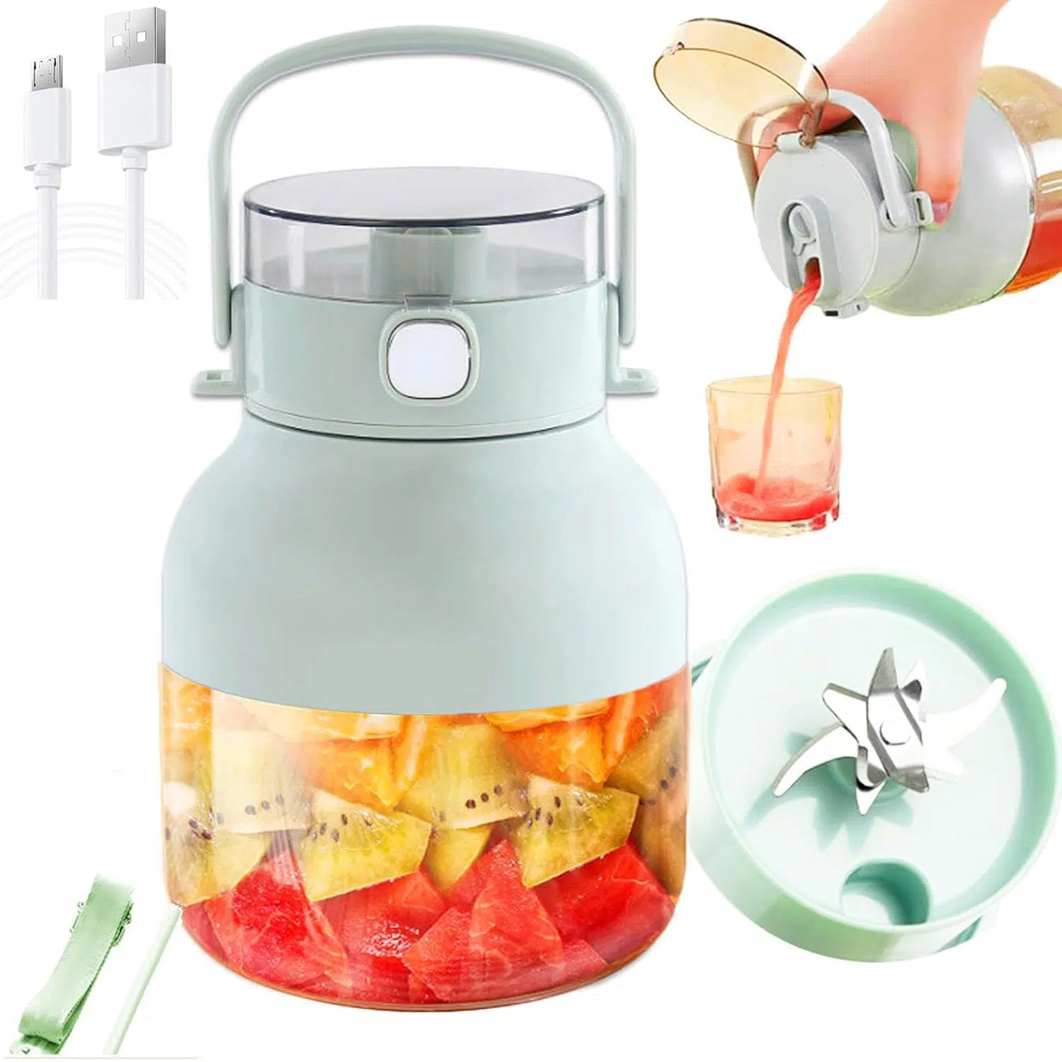 SHAKER & MIXEUR PORTATIF USB RECHARGEABLE 2EN1