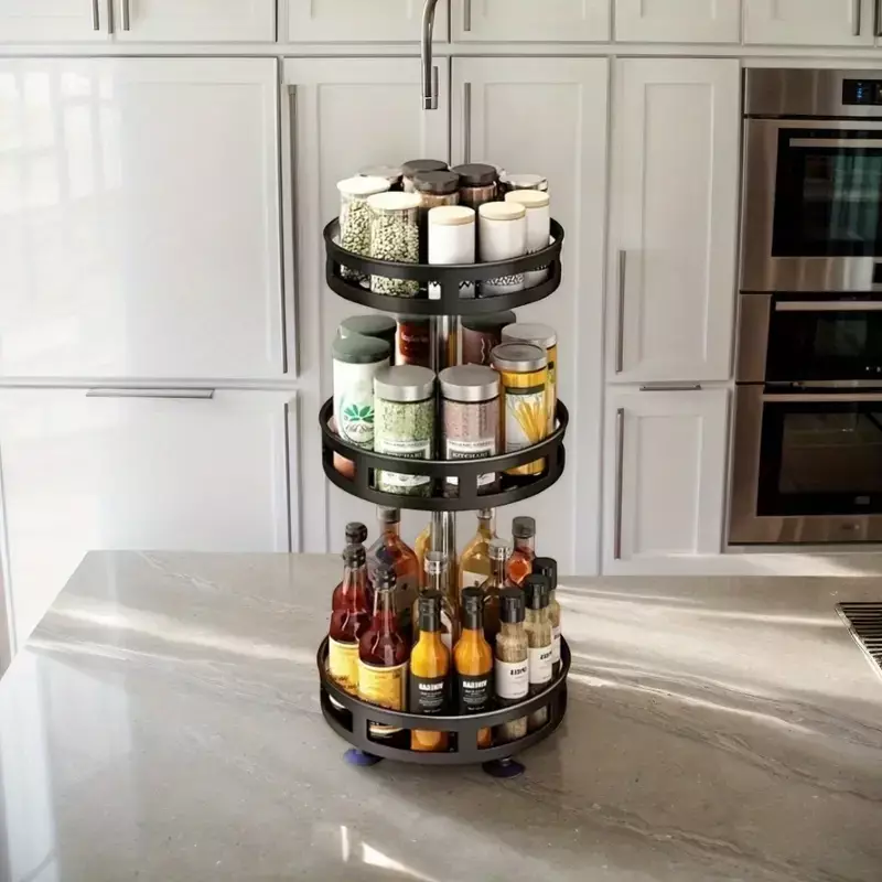 Etagere de Rangement Rotative a 3 Niveaux