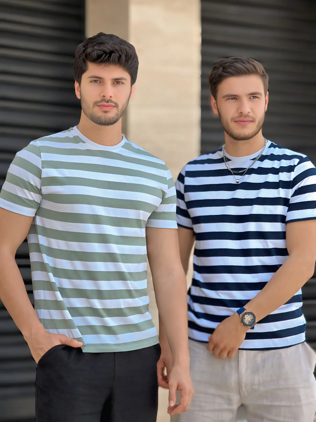 T-shirt Raillé