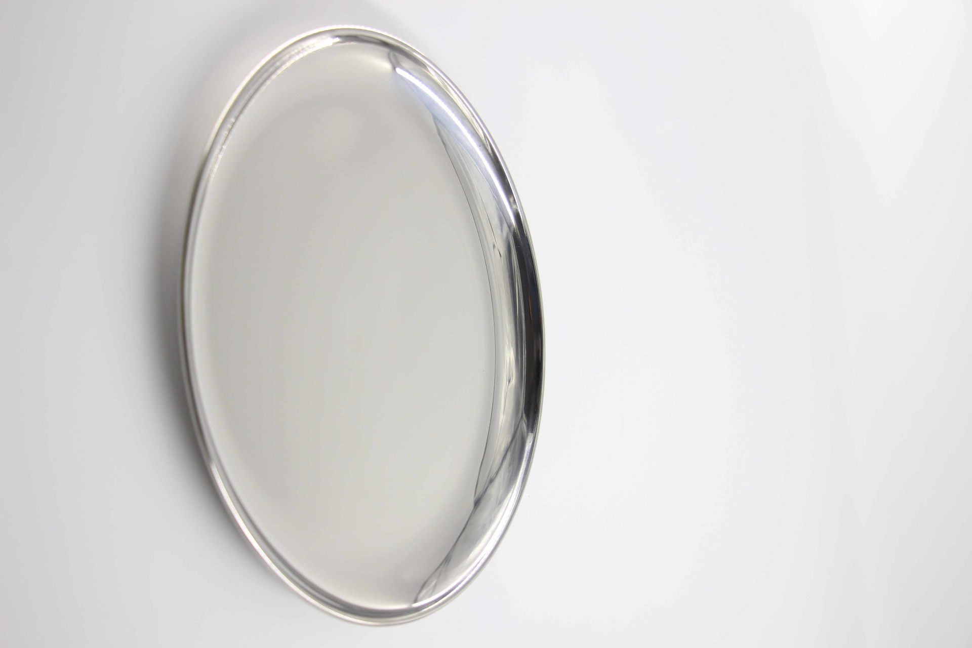 Plateau rond galvanise platine