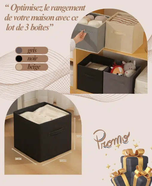 3 box de rangement MODRNA
