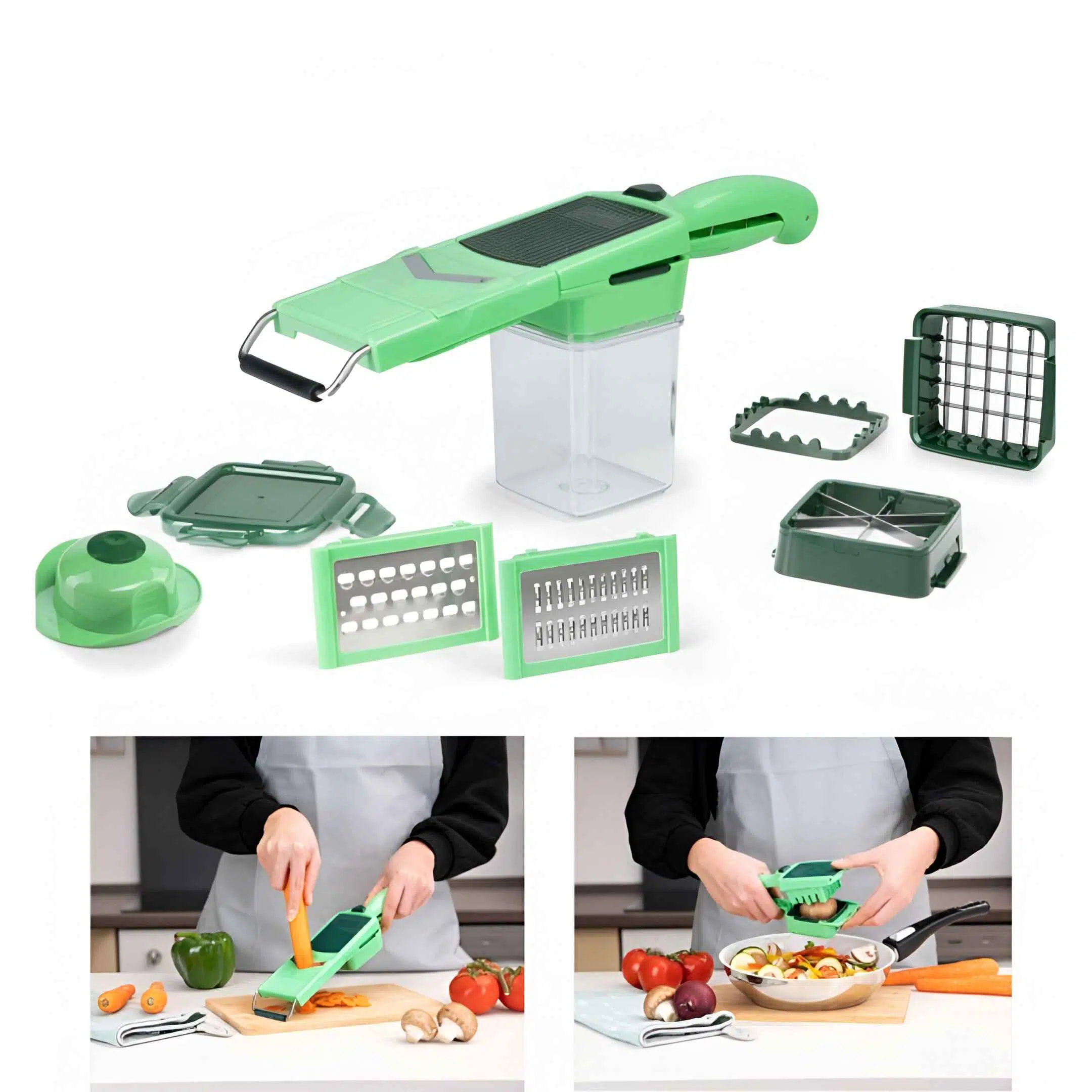 Coupe Légumes 8 en 1 Multifonction|قطاعة ومبشرة للخضار والفواكه