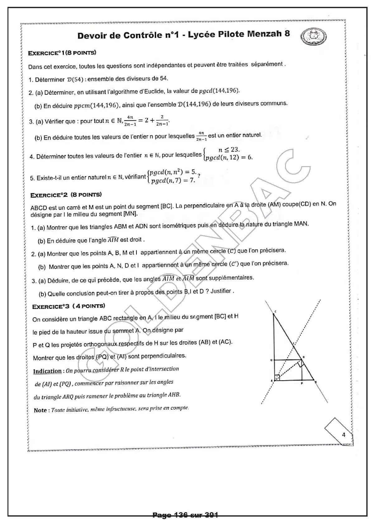 1ère ANNEE - 1ER TRIMESTRE