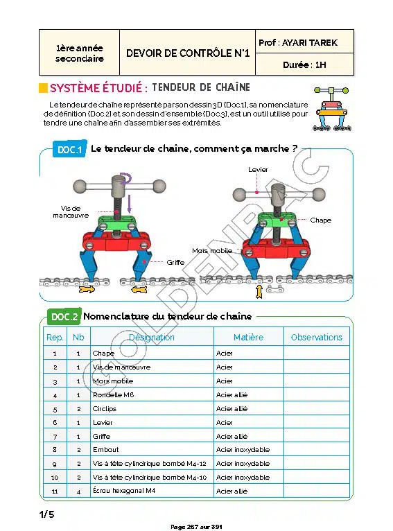 1ère ANNEE - 1ER TRIMESTRE