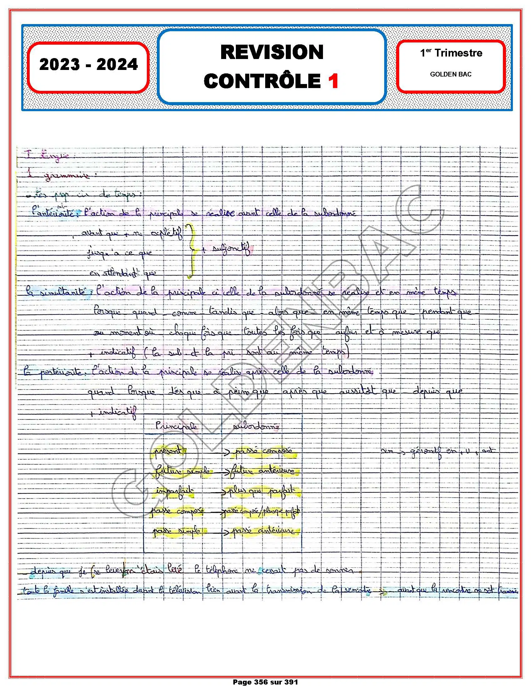 1ère ANNEE - 1ER TRIMESTRE
