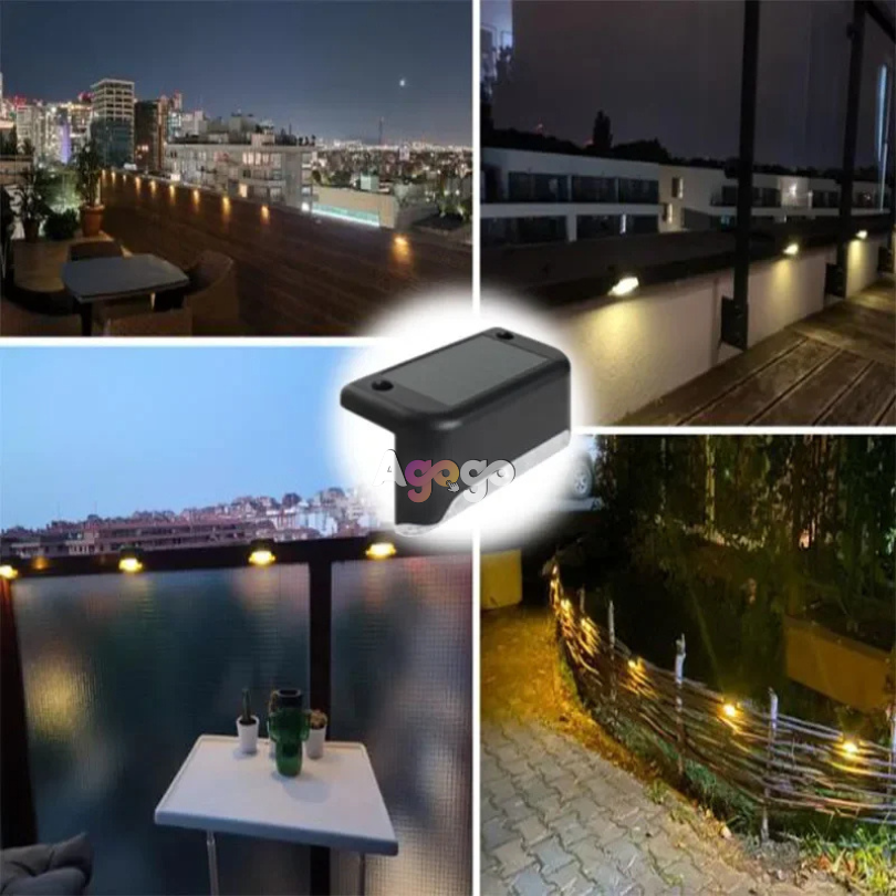 Pack 4 Lampe solaire à LED pour marche et escalier