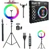 Ring Light 36cm - 18 Modes déclairage RGB - 3 Températures - 8 Niveaux de luminosités