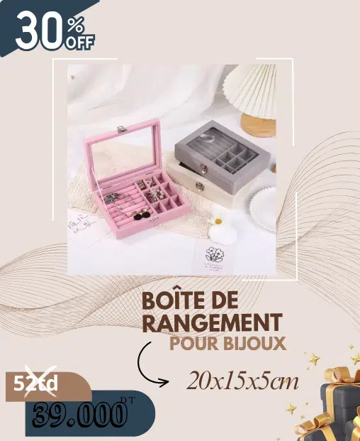 Boîte de Rangement pour Bijoux