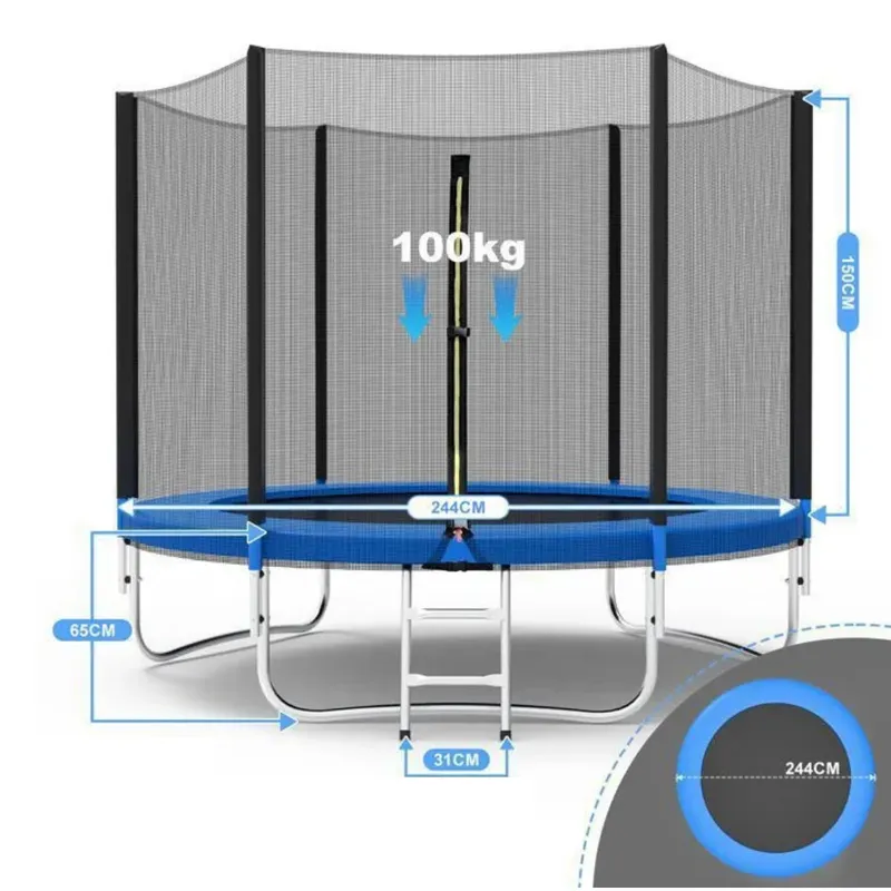 Trampoline de Jardin – 244 cm - avec échelle