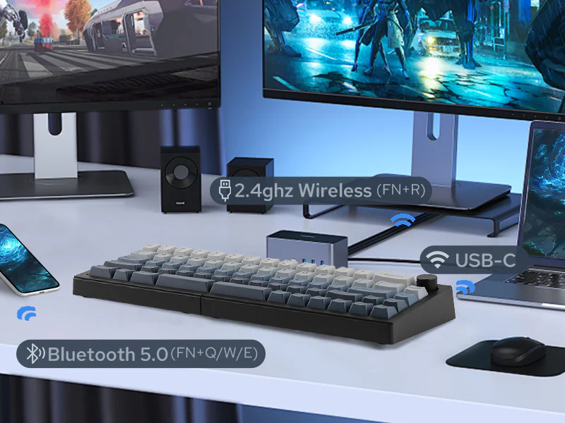 Epomaker Split 65 (Wisteria Linear switches)