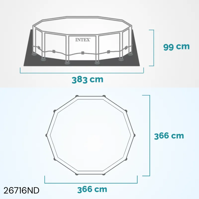 Piscine ronde Prisma Frame 366 cm x 99 cm 26716ND