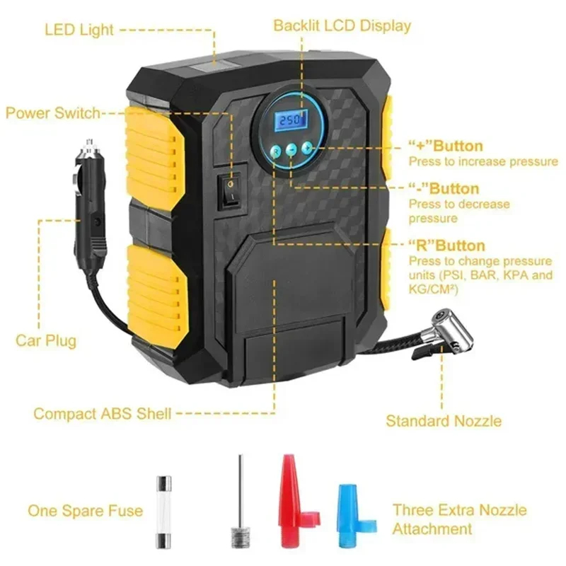 Compresseur dair de Voiture Portable 12V