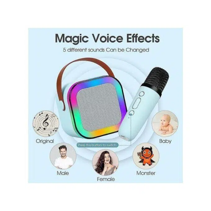 Haut-Parleur Karaoké Bluetooth Avec Microphone Sans Fil