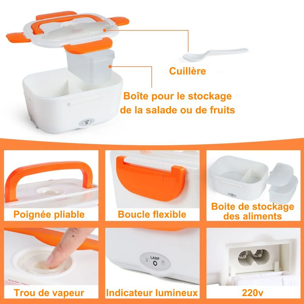 Lunch Box Électrique 40W - Boîte chauffante - (Vert)