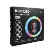 Ring Light 36cm - 18 Modes déclairage RGB - 3 Températures - 8 Niveaux de luminosités
