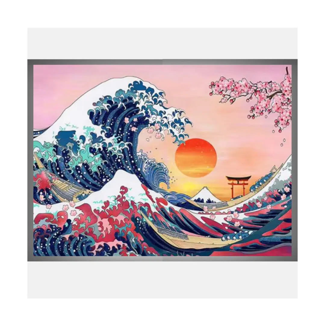 The Great Pink Wave Of Kanagawa | 25×35cm