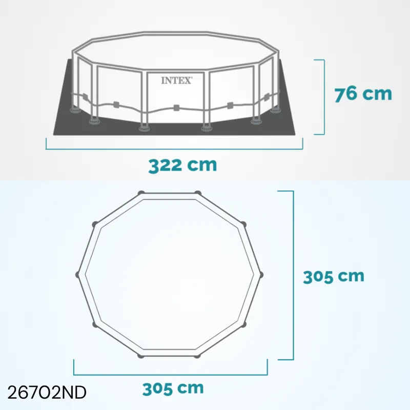 Piscine ronde Prism Frame 305 cm x 76 cm 26702ND