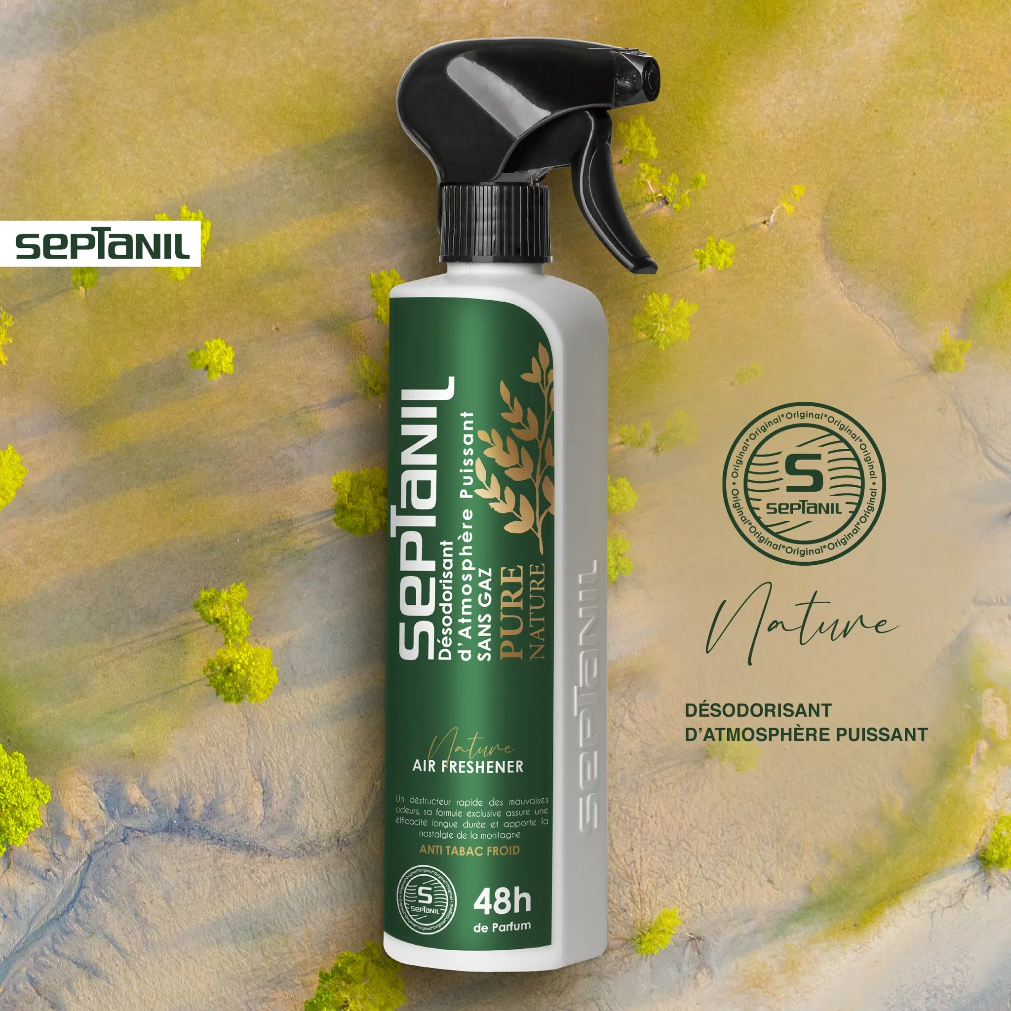 SEPTANIL DESODORISANT D'ATMOSPHERE PUISSANT PURE NATURE 500ML