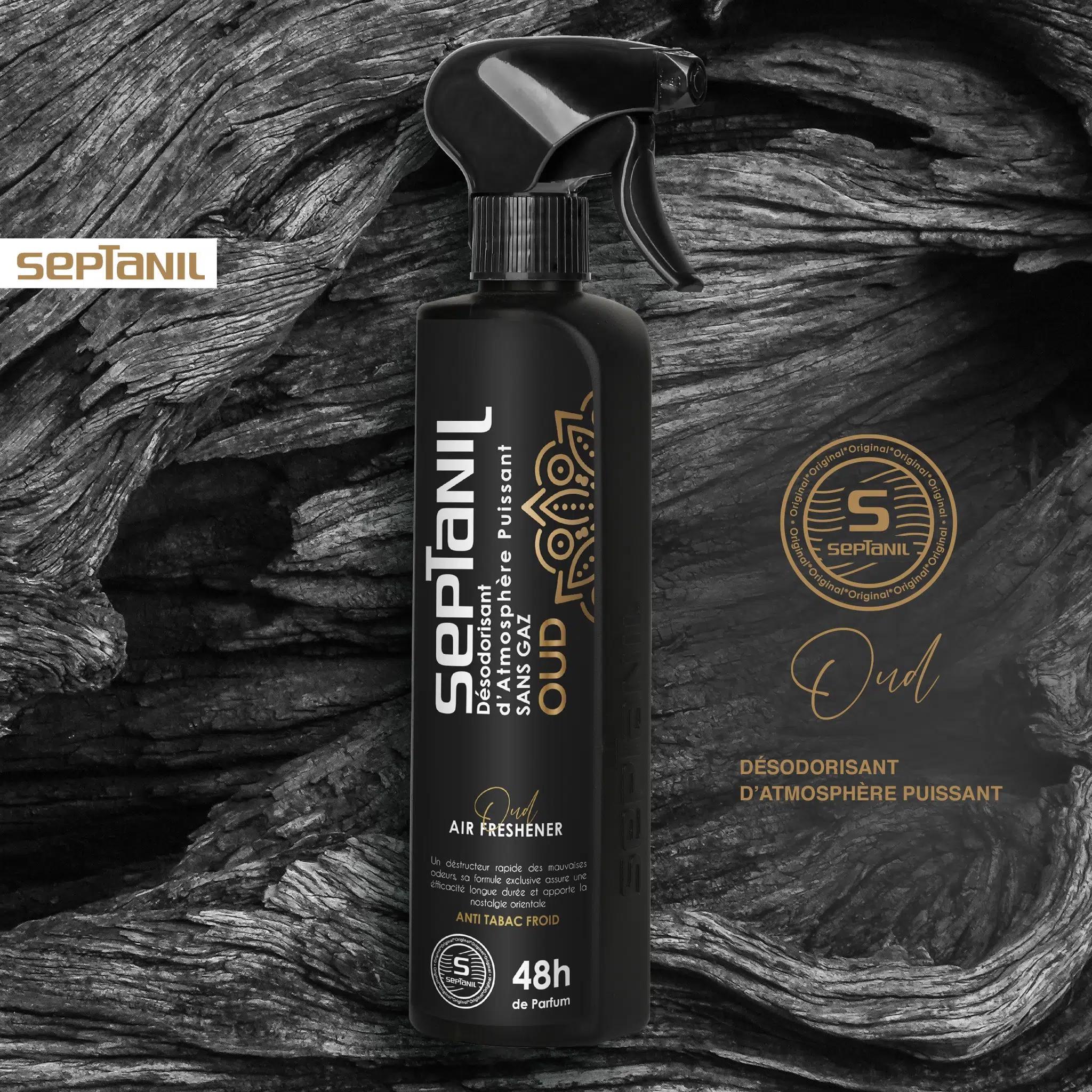 SEPTANIL DESODORISANT D'ATMOSPHERE PUISSANT OUD MALAKY 500ML