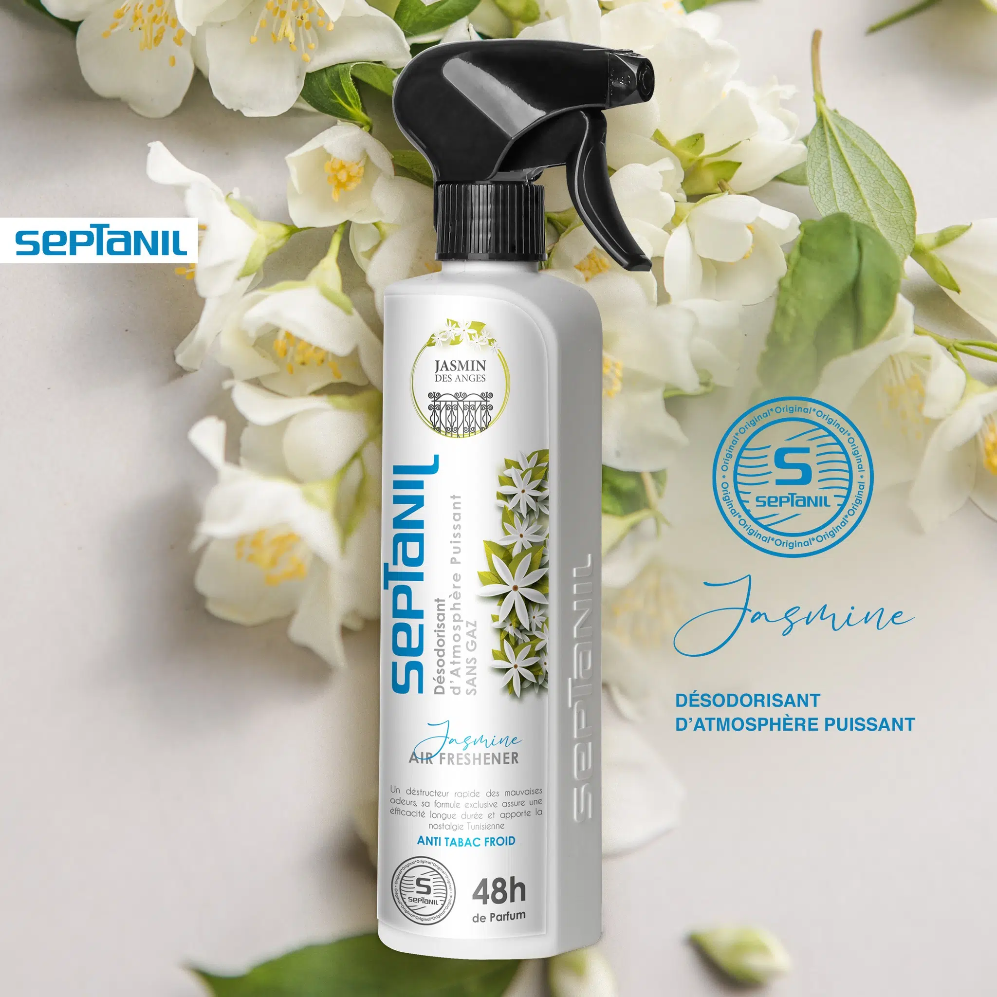 SEPTANIL DESODORISANT D'ATMOSPHERE PUISSANT JASMIN MACHMOUM 500ML