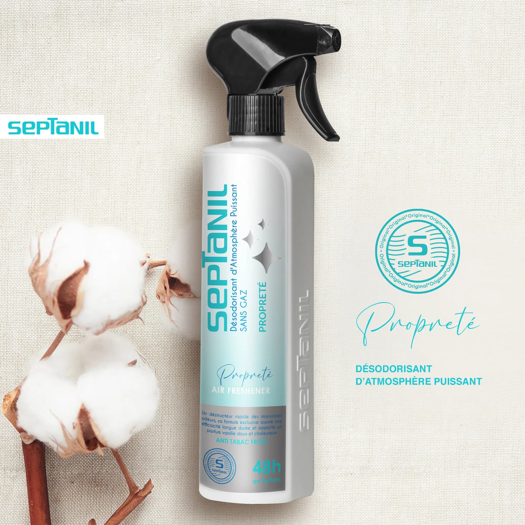 SEPTANIL DESODORISANT D'ATMOSPHERE PROPRETE 500ML