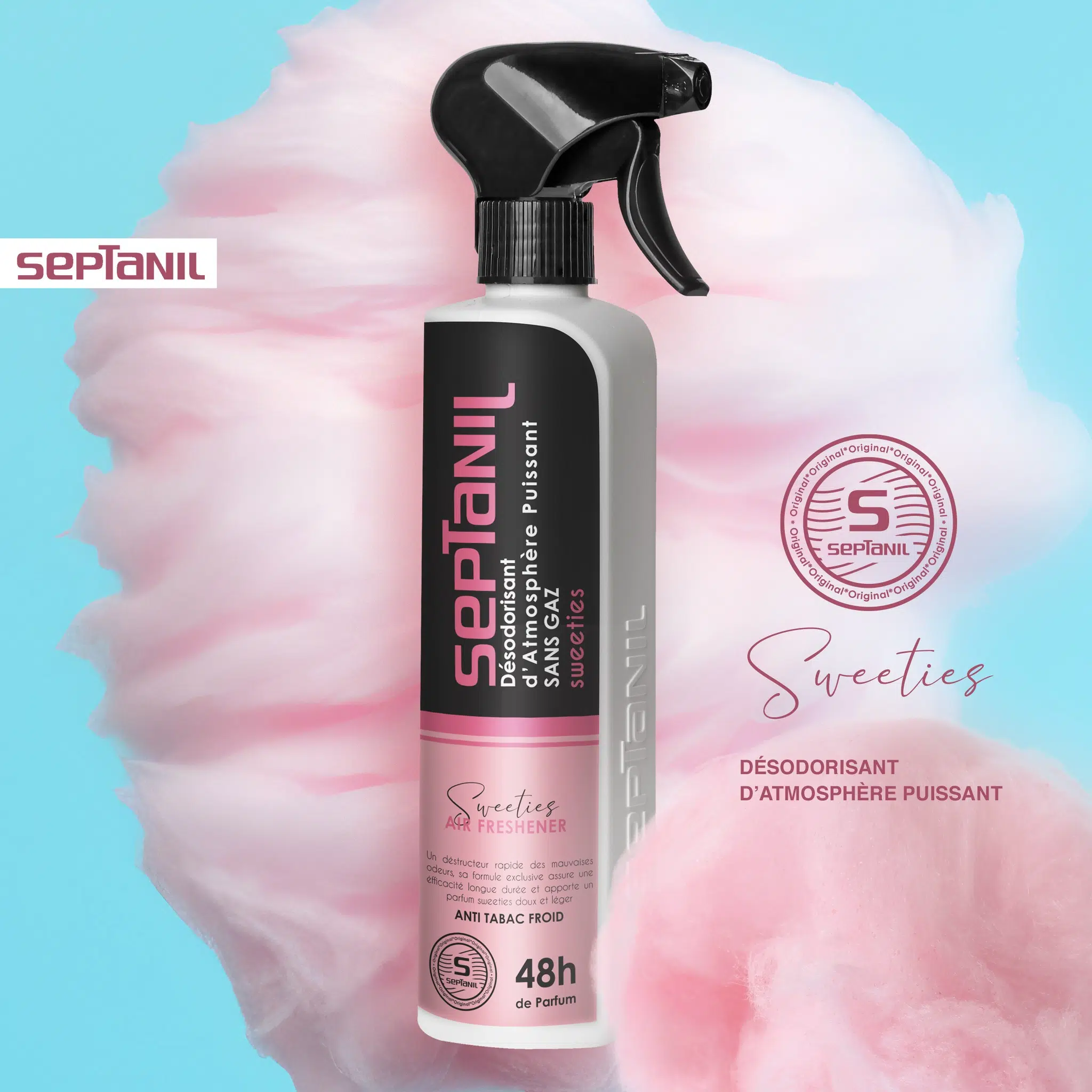 SEPTANIL DESODORISANT D'ATMOSPHERE PUISSANT SWEETY'S 500ML