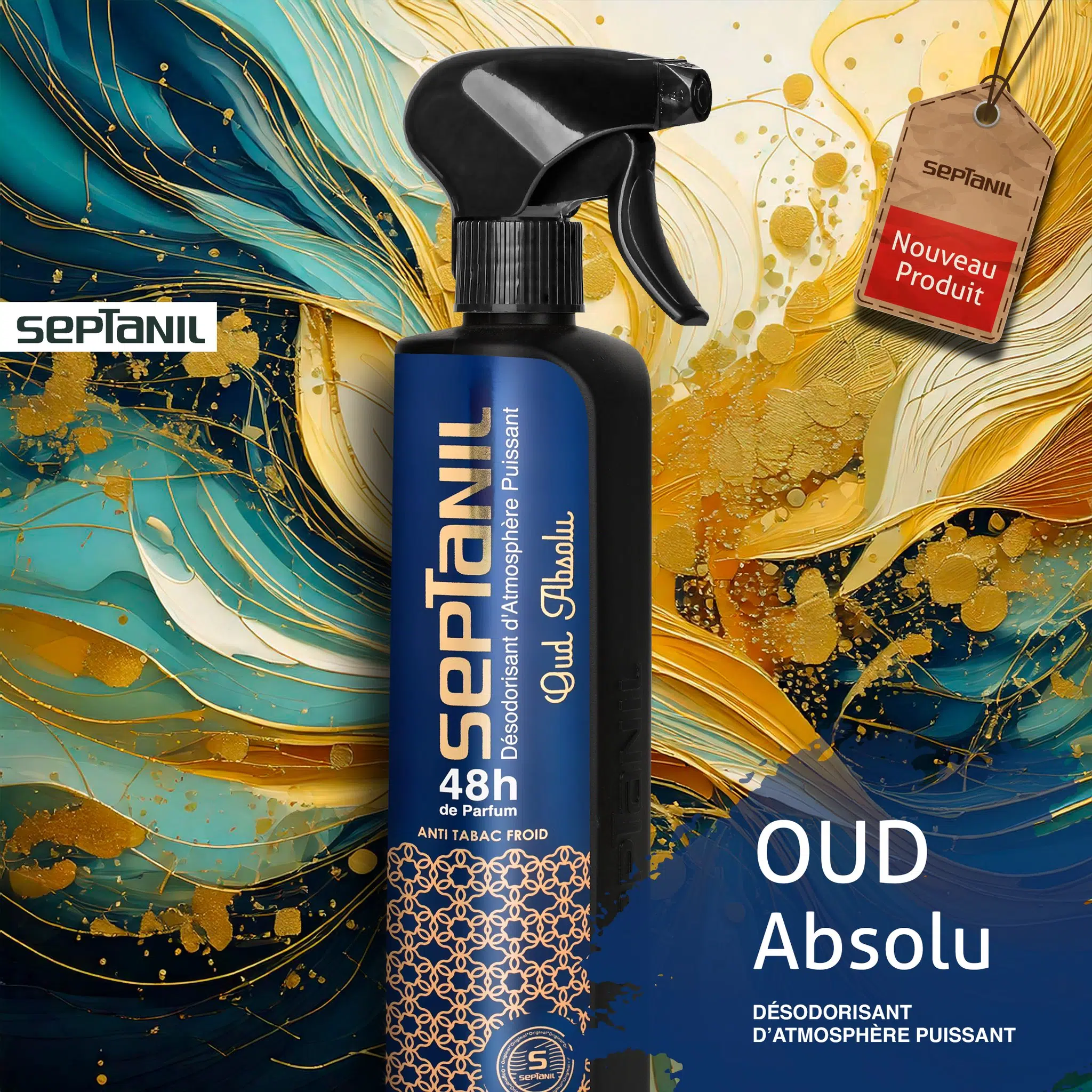 SEPTANIL DESODORISANT D'ATMOSPHERE PUISSANT OUD ABSOLU 500ML