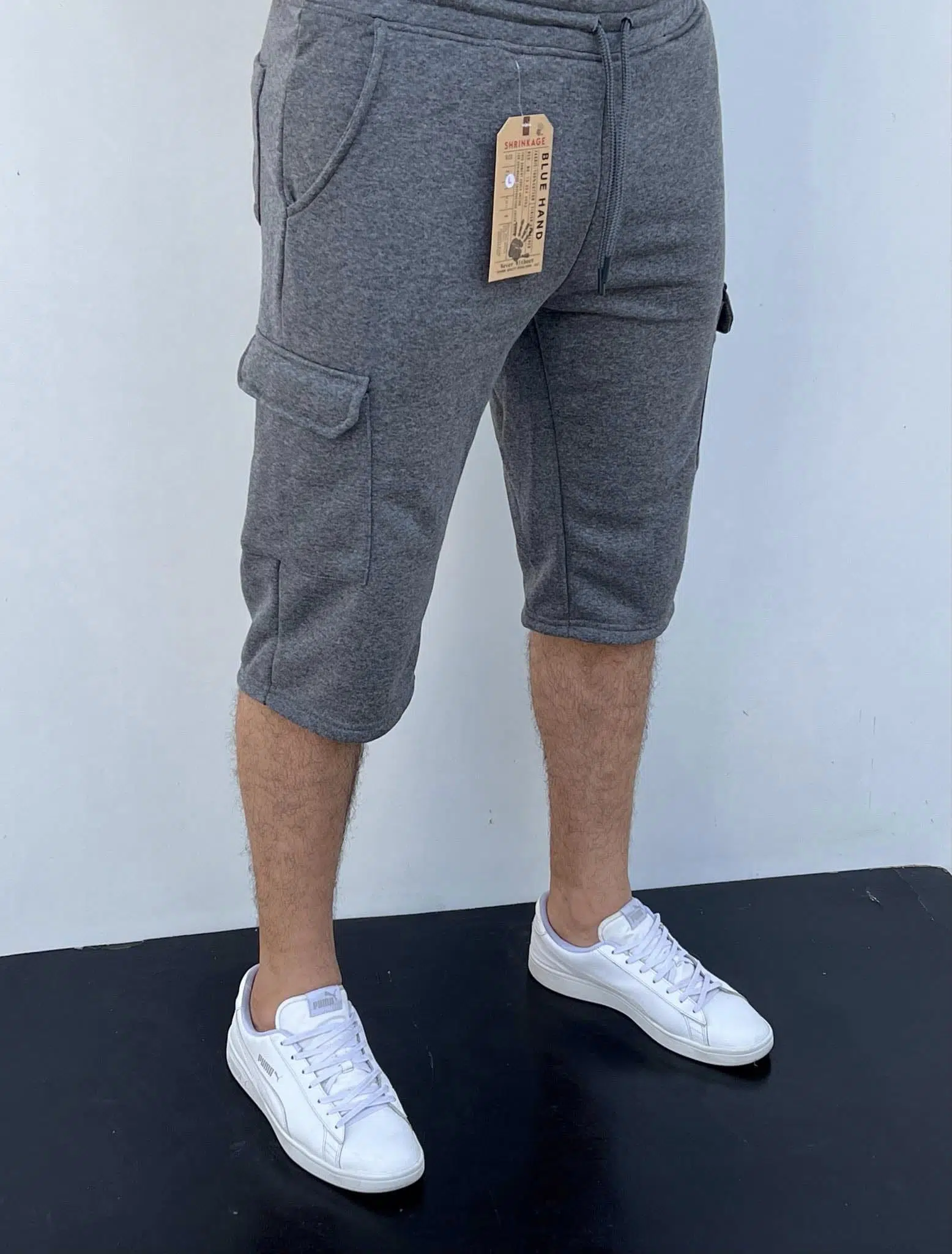 Pantacourt coton Gris