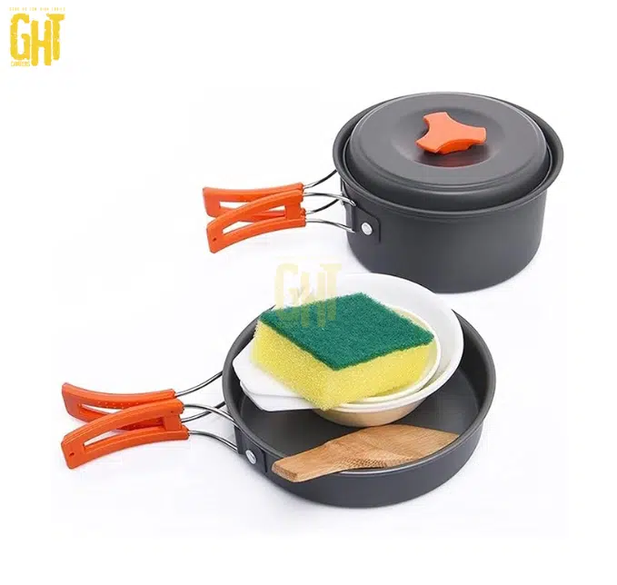 Set de Cuisine Camping 9 pièces avec Sac