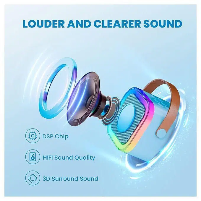 Haut-Parleur Karaoké Bluetooth Avec Microphone Sans Fil