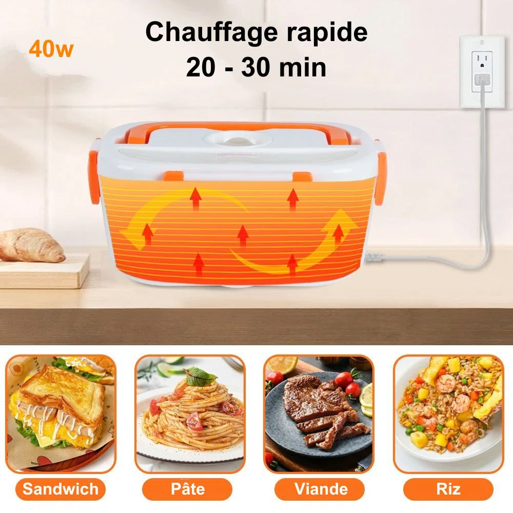 Lunch Box Électrique 40W - Boîte chauffante - (Vert)