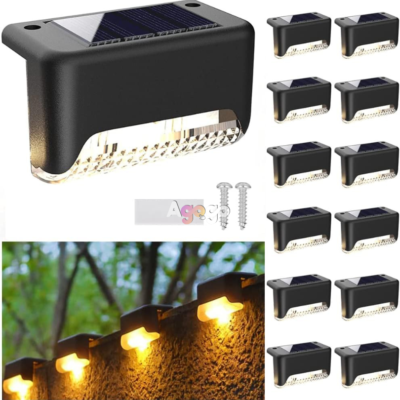 Pack 4 Lampe solaire à LED pour marche et escalier