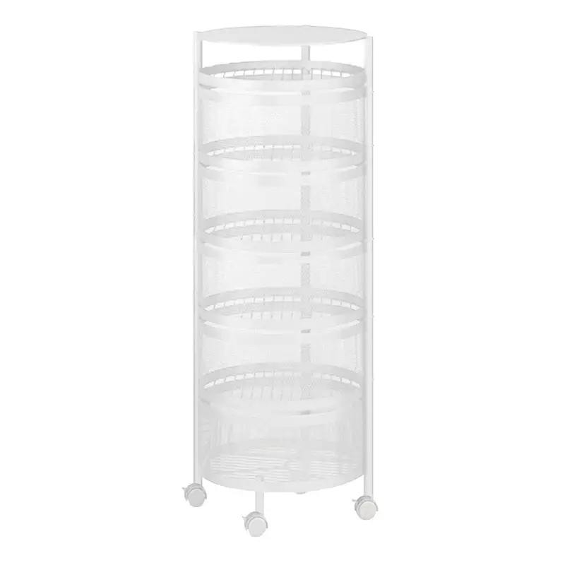 Chariot de Rangement Rotative en Metal 5 Pani