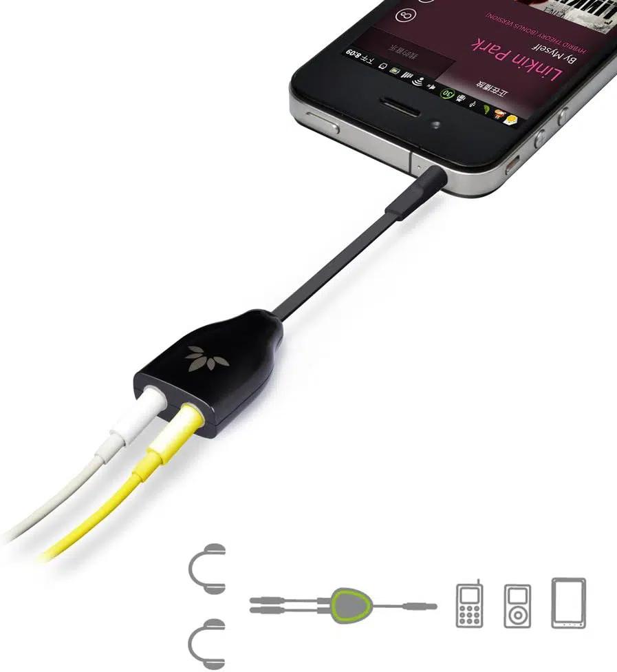 Adaptateur Casque Jack vers 2xJack -