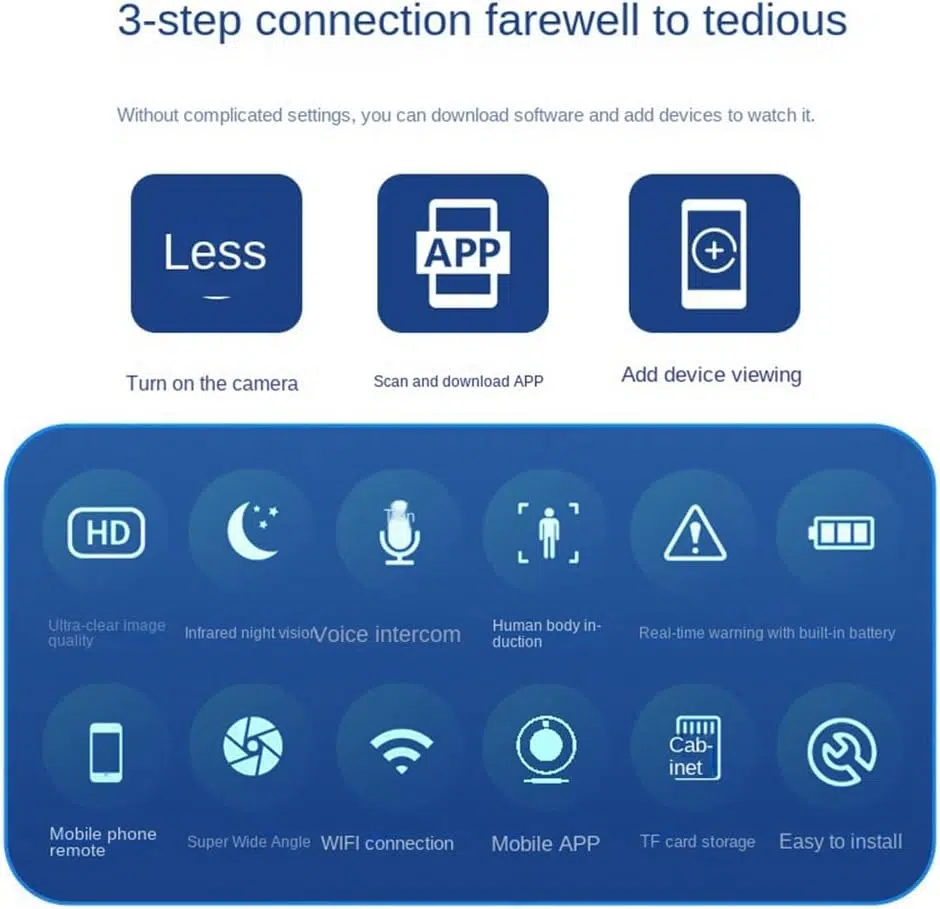 Caméra de Surveillance Rechargeable Wi-Fi A10