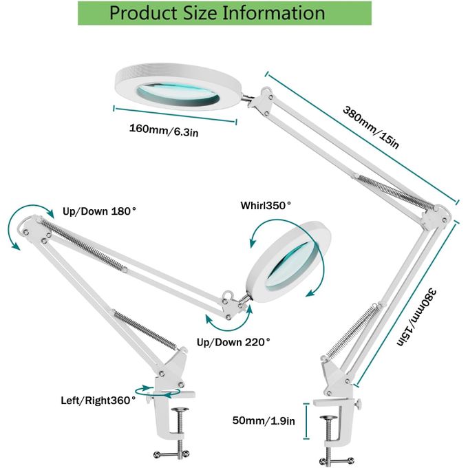 Electronics Products 86A Table LED Magnifying Glass for Reading