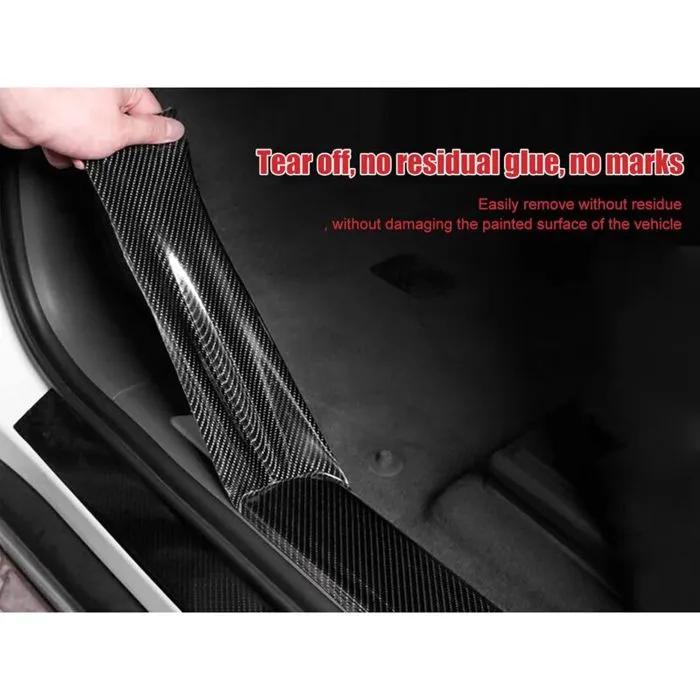 Autocollant Protection Bord Porte Voiture De Film Protecteur De Fibre De Carbone