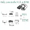 Adaptateur Vga Vers Hdmi Avec audio - Noir