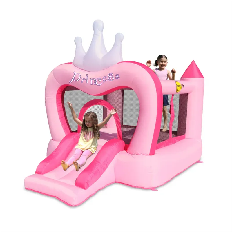 Château gonflable de princesse avec toboggan