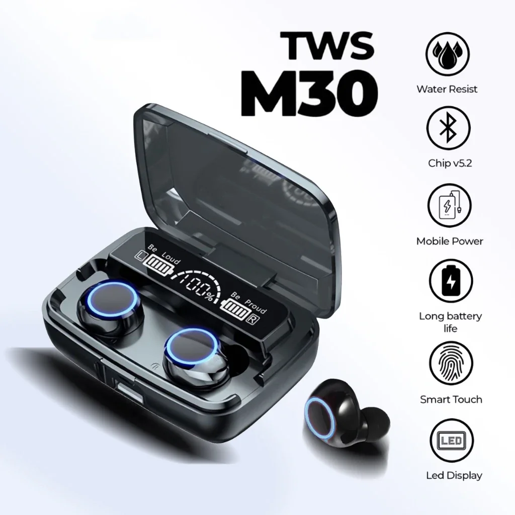 Écouteurs Bluetooth M30 TWS Noir