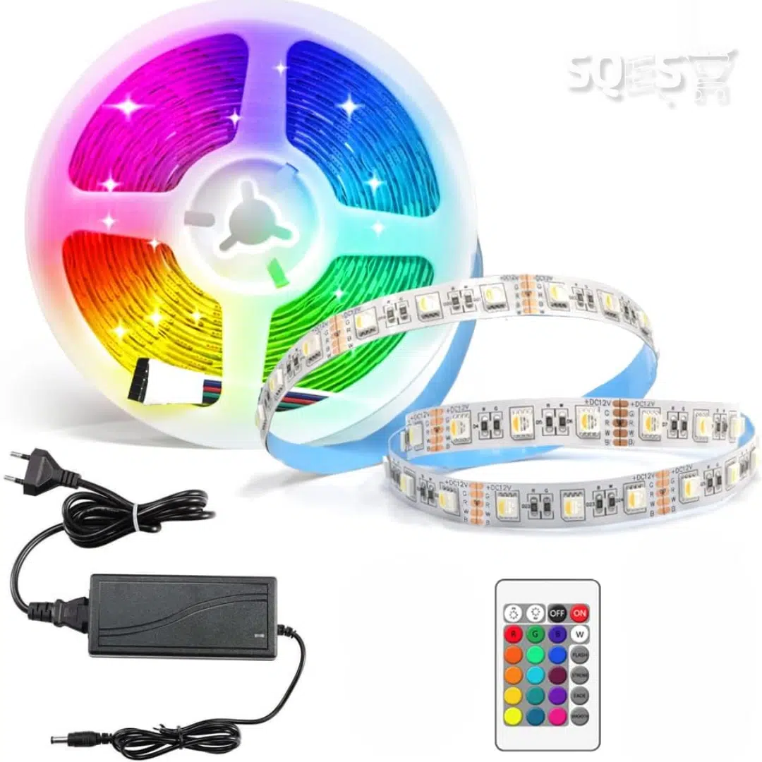 Ruban Led 5M RGB 12V pour Chambre - Multicolore Adhésive