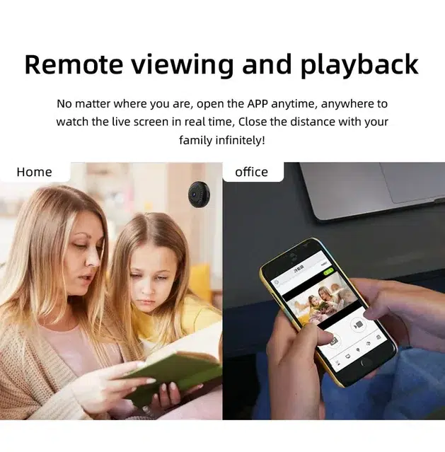 Mini Caméra 360 Degrés Wifi IP 1080P HD Sans Fil Vision Nocturne