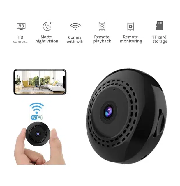 Mini Caméra 360 Degrés Wifi IP 1080P HD Sans Fil Vision Nocturne